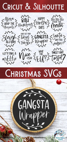 Funny Christmas Ornament SVG Bundle SVG Wispy Willow Designs 