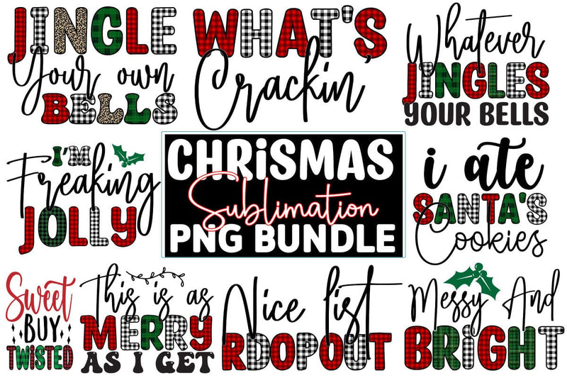 Funny Christmas PNG Bundle SVG CraftingStudio 