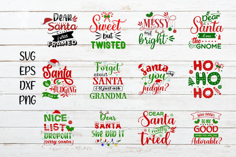 Funny Christmas Quote svg Bundle SVG SmmrDesign 