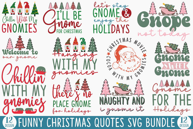 Funny Christmas Quotes SVG Bundle SVG SVGista 