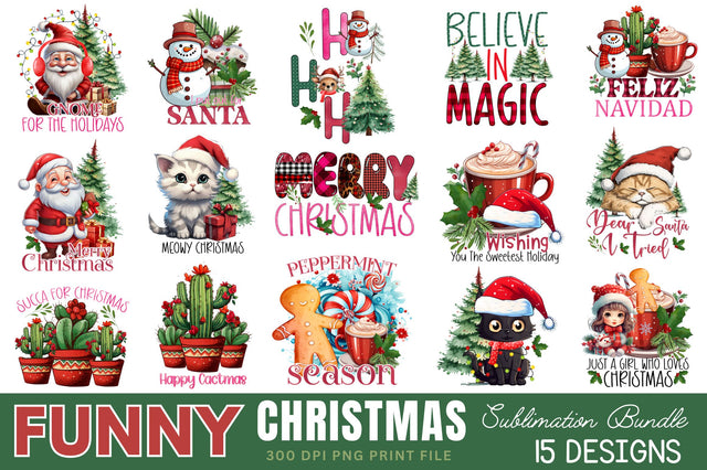 Funny Christmas Sublimation Bundle Sublimation Regulrcrative 
