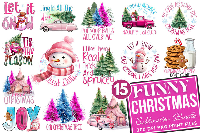 Funny Christmas Sublimation Bundle Sublimation Regulrcrative 