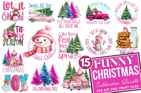 Funny Christmas Sublimation Bundle Sublimation Regulrcrative 