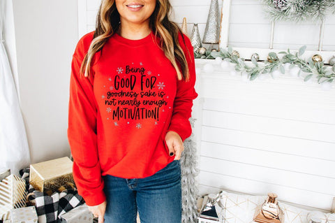 Funny Christmas SVG - Being Good For Goodness Sake SVG Pickled Thistle Creative 