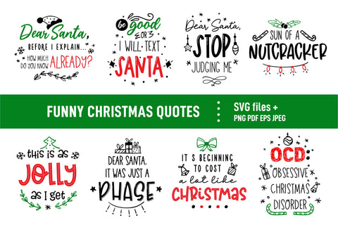 Funny Christmas svg bundle. Christmas ornaments SVG. Xmas SVG. Santa SVG. SVG Katharina 