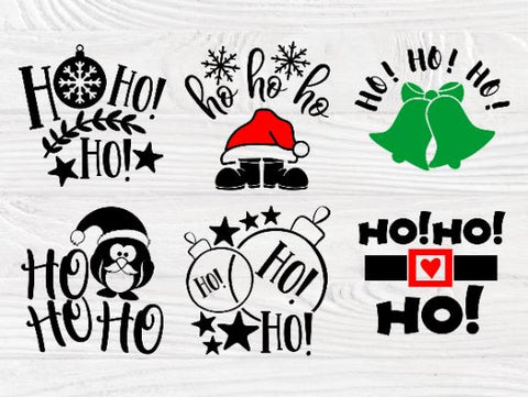 Funny Christmas SVG Bundle, Ho Ho Ho Svg Cut Files SVG TonisArtStudio 