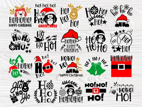 Funny Christmas SVG Bundle, Ho Ho Ho Svg Cut Files SVG TonisArtStudio 