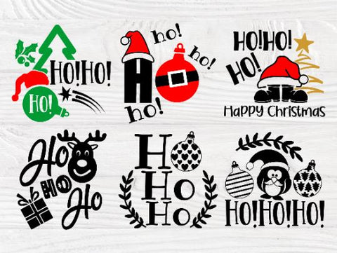 Funny Christmas SVG Bundle, Ho Ho Ho Svg Cut Files SVG TonisArtStudio 