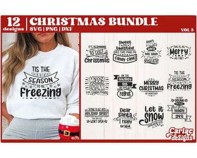 Funny Christmas SVG Bundle | Snarky Christmas SVG Bundle | Funny Christmas Quote SVG SVG Carla C Designs 