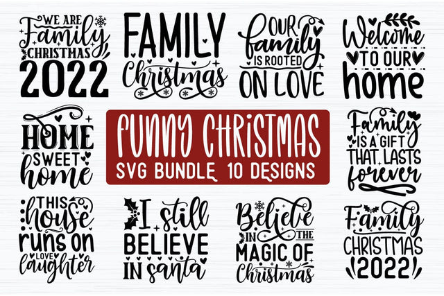 Funny Christmas SVG Bundle SVG akazaddesign 