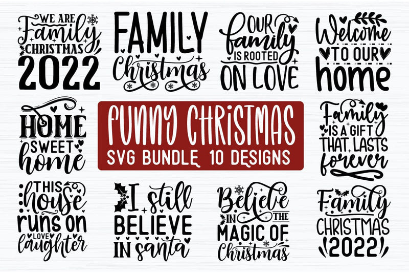 Funny Christmas SVG Bundle SVG akazaddesign 