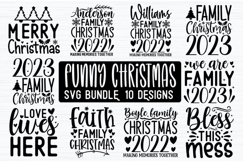 Funny Christmas SVG Bundle SVG akazaddesign 