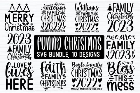 Funny Christmas SVG Bundle SVG akazaddesign 