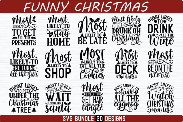 Funny Christmas SVG Bundle SVG akazaddesign 