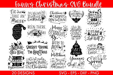 Funny Christmas SVG Bundle SVG Freeling Design House 