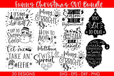 Funny Christmas SVG Bundle SVG Freeling Design House 