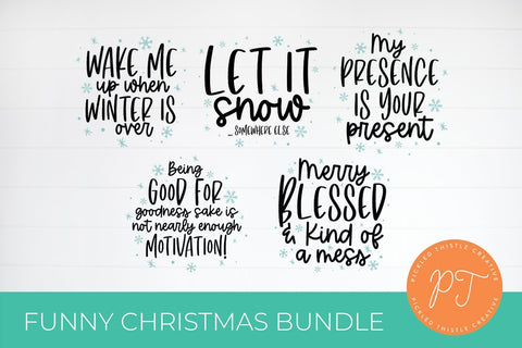 Funny Christmas SVG Bundle SVG Pickled Thistle Creative 