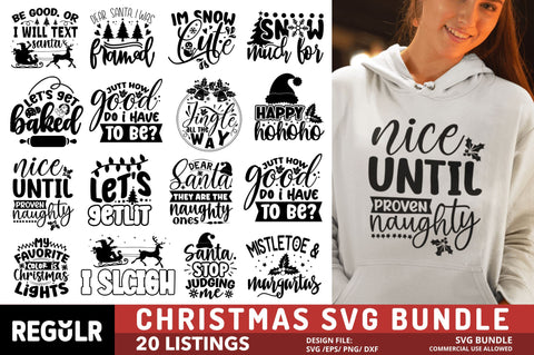 Funny Christmas SVG Bundle SVG Regulrcrative 