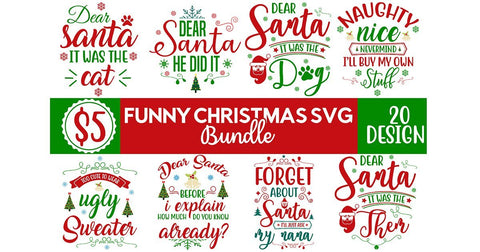 Funny Christmas SVG Bundle SVG shah alam 