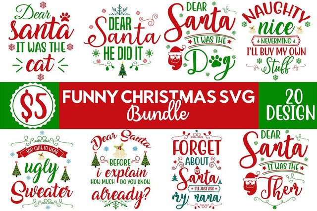 Funny Christmas SVG Bundle SVG shah alam 