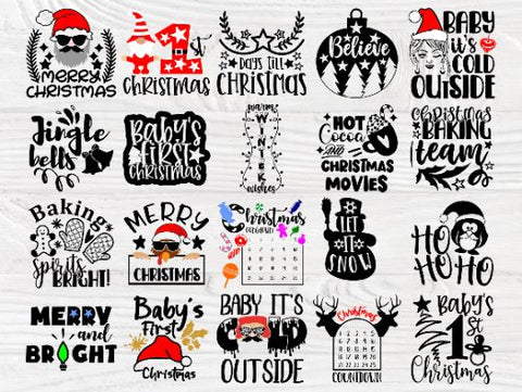 Funny Christmas SVG Bundle, Winter Svg Cut Files SVG TonisArtStudio 