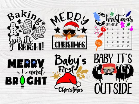 Funny Christmas SVG Bundle, Winter Svg Cut Files SVG TonisArtStudio 