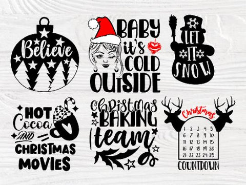 Funny Christmas SVG Bundle, Winter Svg Cut Files SVG TonisArtStudio 