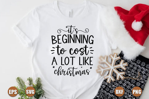 Funny christmas SVG Design, Beginning to cost SVG FiveStarCrafting 