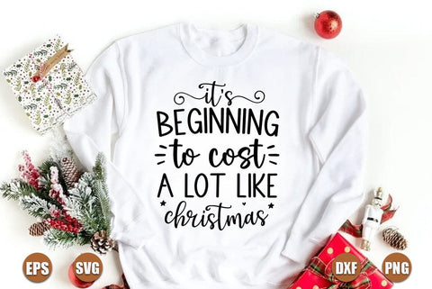 Funny christmas SVG Design, Beginning to cost SVG FiveStarCrafting 