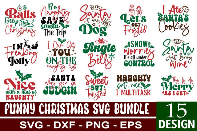 Funny Christmas SVG Design Bundle SVG CraftingStudio 