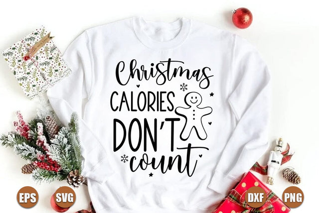 Funny christmas SVG Design, Christmas calories SVG FiveStarCrafting 