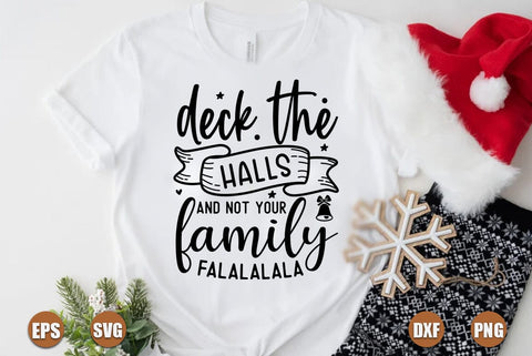 Funny christmas SVG Design, deck the halls SVG FiveStarCrafting 