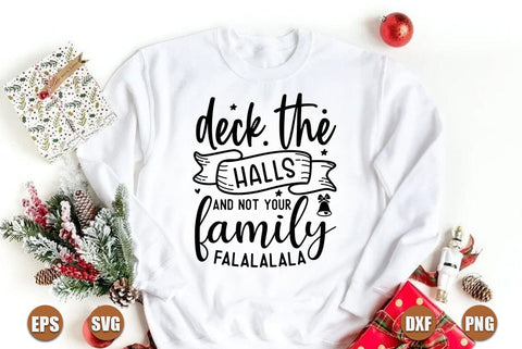 Funny christmas SVG Design, deck the halls SVG FiveStarCrafting 