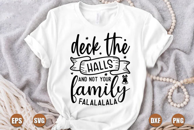 Funny christmas SVG Design, deck the halls SVG FiveStarCrafting 