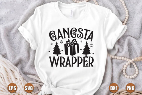 Funny christmas SVG Design, Gangsta wrapper SVG FiveStarCrafting 
