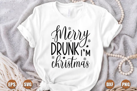 Funny christmas SVG Design, Merry drunk i am christmas SVG FiveStarCrafting 