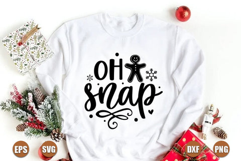 Funny christmas SVG Design, Oh snap SVG FiveStarCrafting 