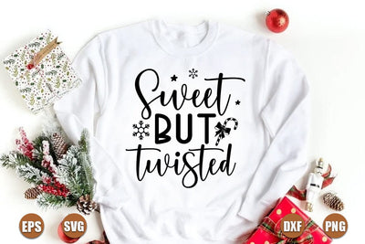 Funny christmas SVG Design, Sweet but twisted SVG FiveStarCrafting 