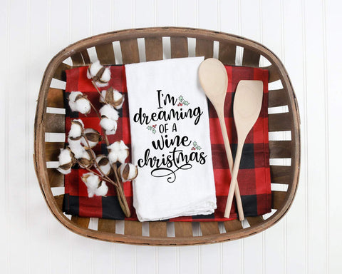 Funny Christmas SVG - I'm Dreaming Of A Wine Christmas SVG Simply Cutz 