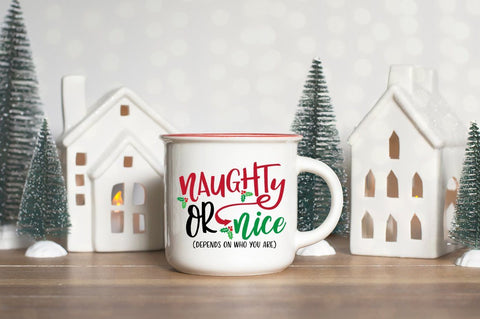 Funny Christmas SVG - Naughty Or Nice Depends On Who you Are SVG Simply Cutz 