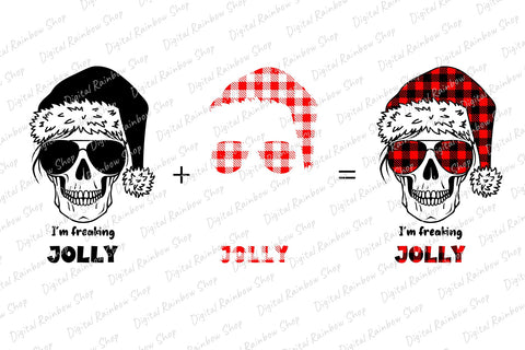 Funny Christmas svg quote, Santa Skull, sarcastic christmas t shirt SVG Digital Rainbow Shop 