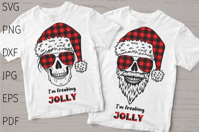 Funny Christmas svg quote, Santa Skull, sarcastic christmas t shirt SVG Digital Rainbow Shop 