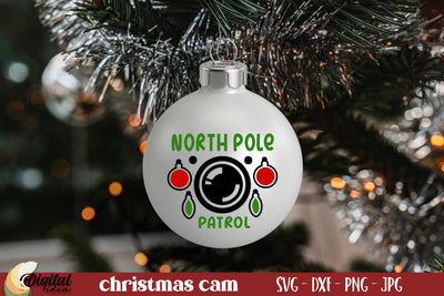 Funny Christmas SVG. Santa Cam SVG. Santa Cam Ornament SVG. SVG Evgenyia Guschina 