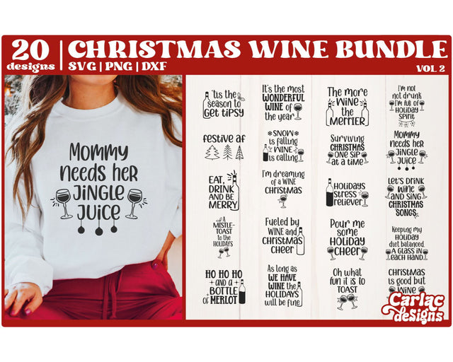 Funny Christmas Wine SVG Bundle | Funny Christmas Bundle 2 SVG Carla C Designs 