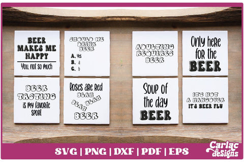 Funny Coaster SVG Bundle | Beer Coaster Bundle | Alcohol SVG Bundle | Vol 3 SVG Carla C Designs 
