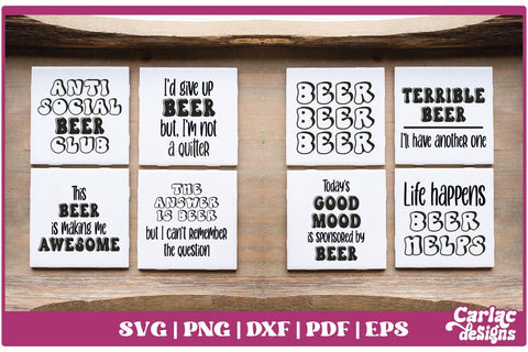 Funny Coaster SVG Bundle | Beer Coaster Bundle | Alcohol SVG Bundle | Vol 3 SVG Carla C Designs 
