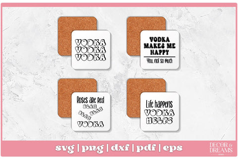 Funny Coaster SVG Bundle | Vodka Coaster Bundle | Alcohol SVG Bundle | Vol 2 SVG Decor and Dreams 