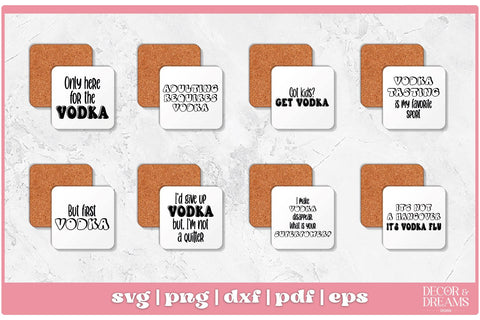 Funny Coaster SVG Bundle | Vodka Coaster Bundle | Alcohol SVG Bundle | Vol 2 SVG Decor and Dreams 