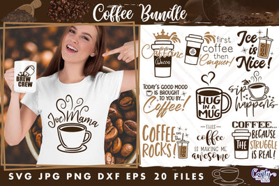 Funny Coffee Bundle | Coffee Svg Files SVG Crafty Mama Studios 