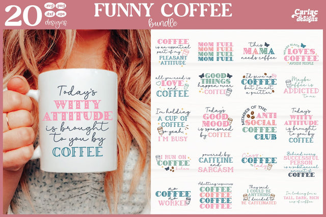 Funny Coffee Bundle SVG Carla C Designs 